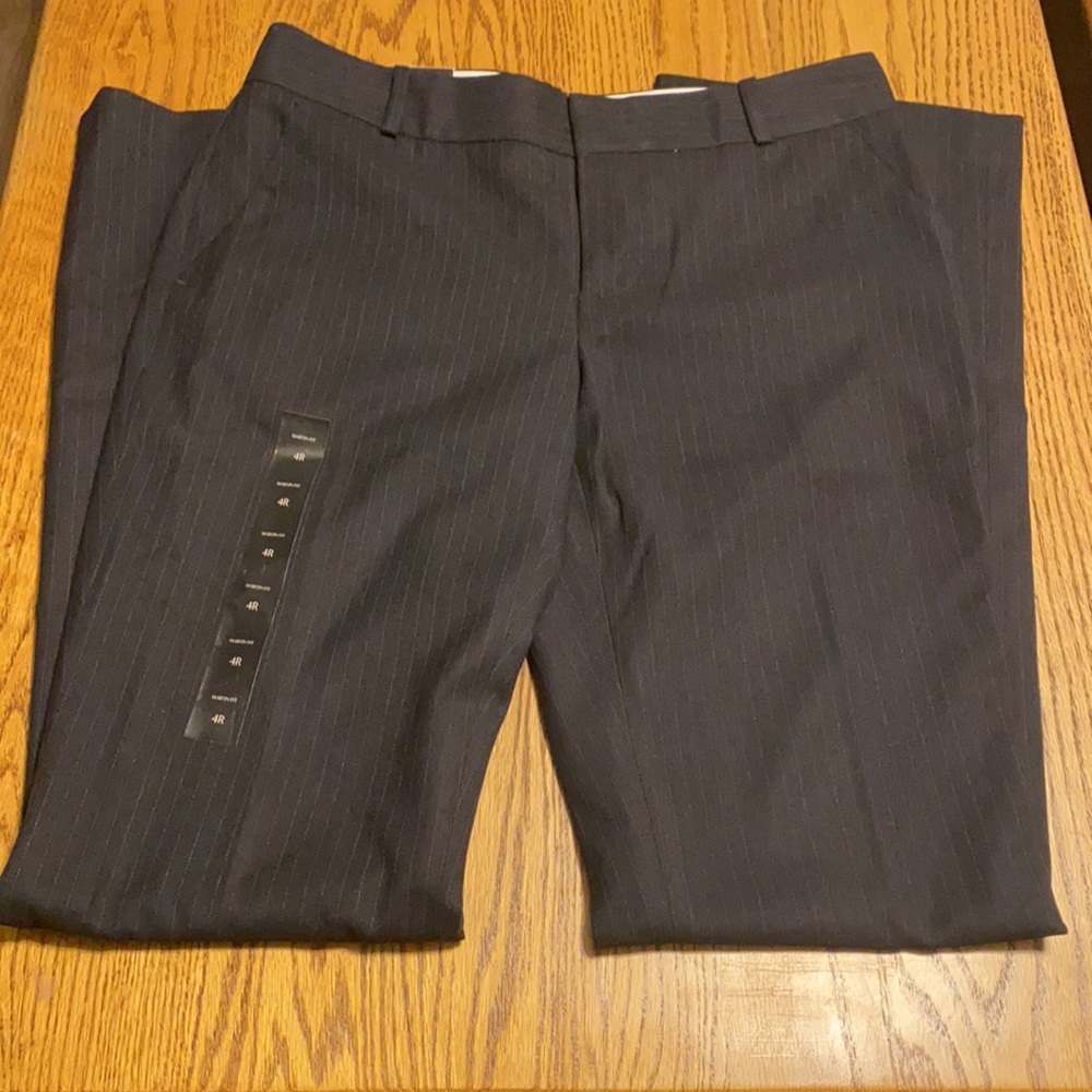 Banana Republic Black Pinstripe Trousers